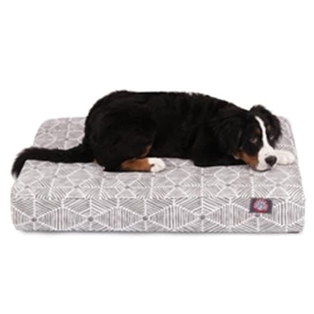 Gray Charlie Medium Orthopedic Memory Foam Rectangle Dog Bed
